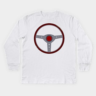 Steering Wheel Car Driving Kids Long Sleeve T-Shirt